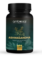 Ambrosial Ashwagandha Capsules, 120 count, a multivitamin for active men that supports cardiovascular health and immunity